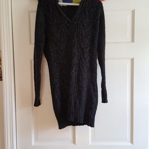 Hooded sweater dress